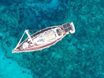 Sailing Central Mediterranean with crystal blue waters